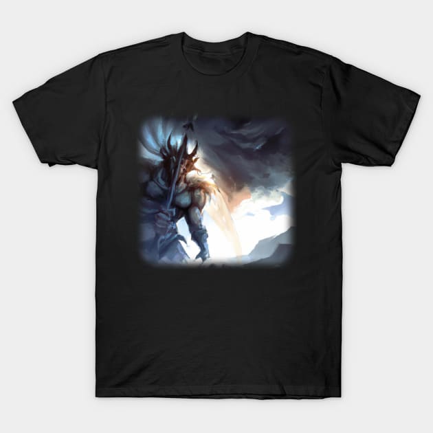 Greek god going to war T-Shirt by Perryfranken